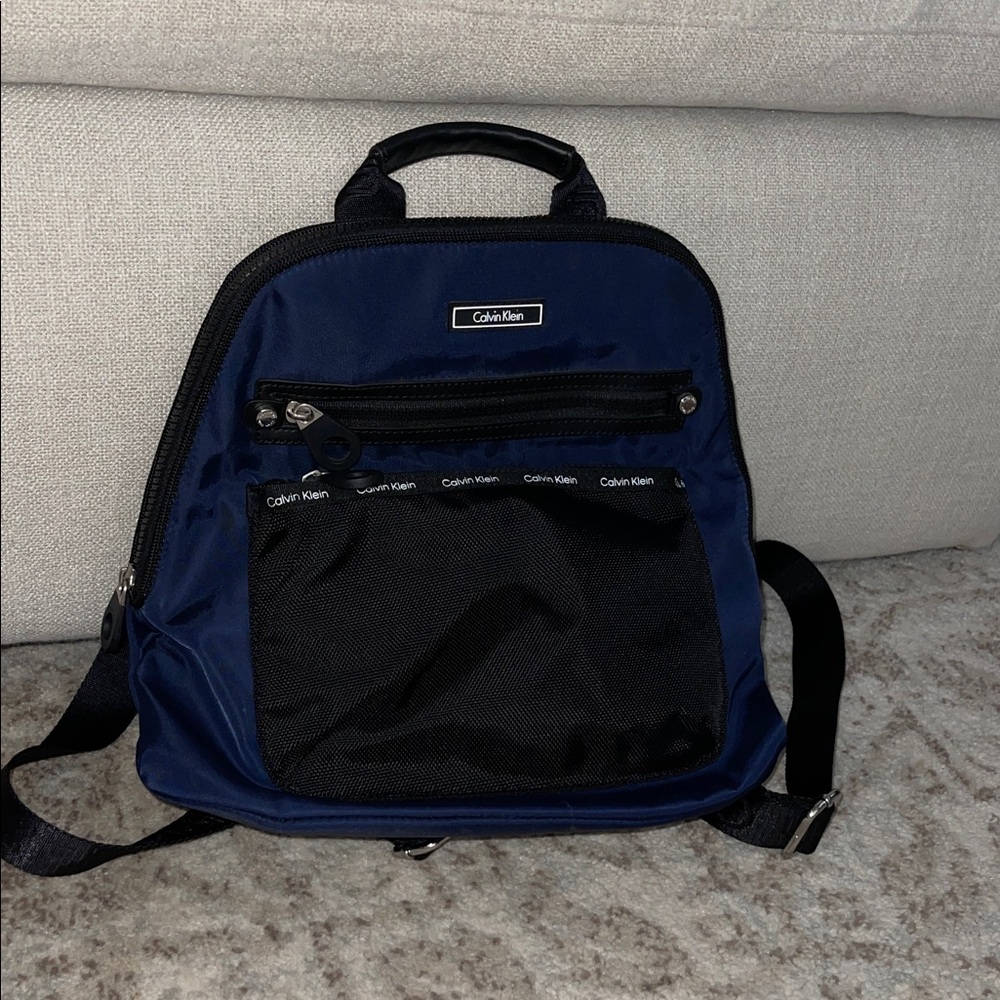 Calvin Klein Navy and Black Women's Backpack